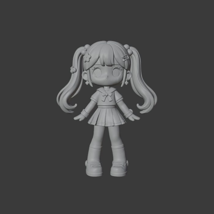 Q版水手服双马尾女孩